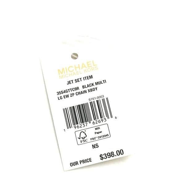 Michael Kors Large EW Zip Chain Xbody Crossbody Bag Black - Picture 12 of 12